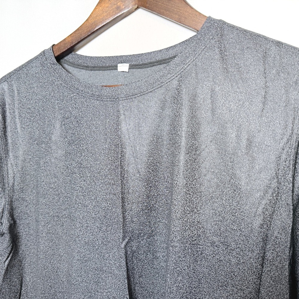 Lululemon Soul Cycle The Beat Tee Luminosity Foil Metal Silver Size 8